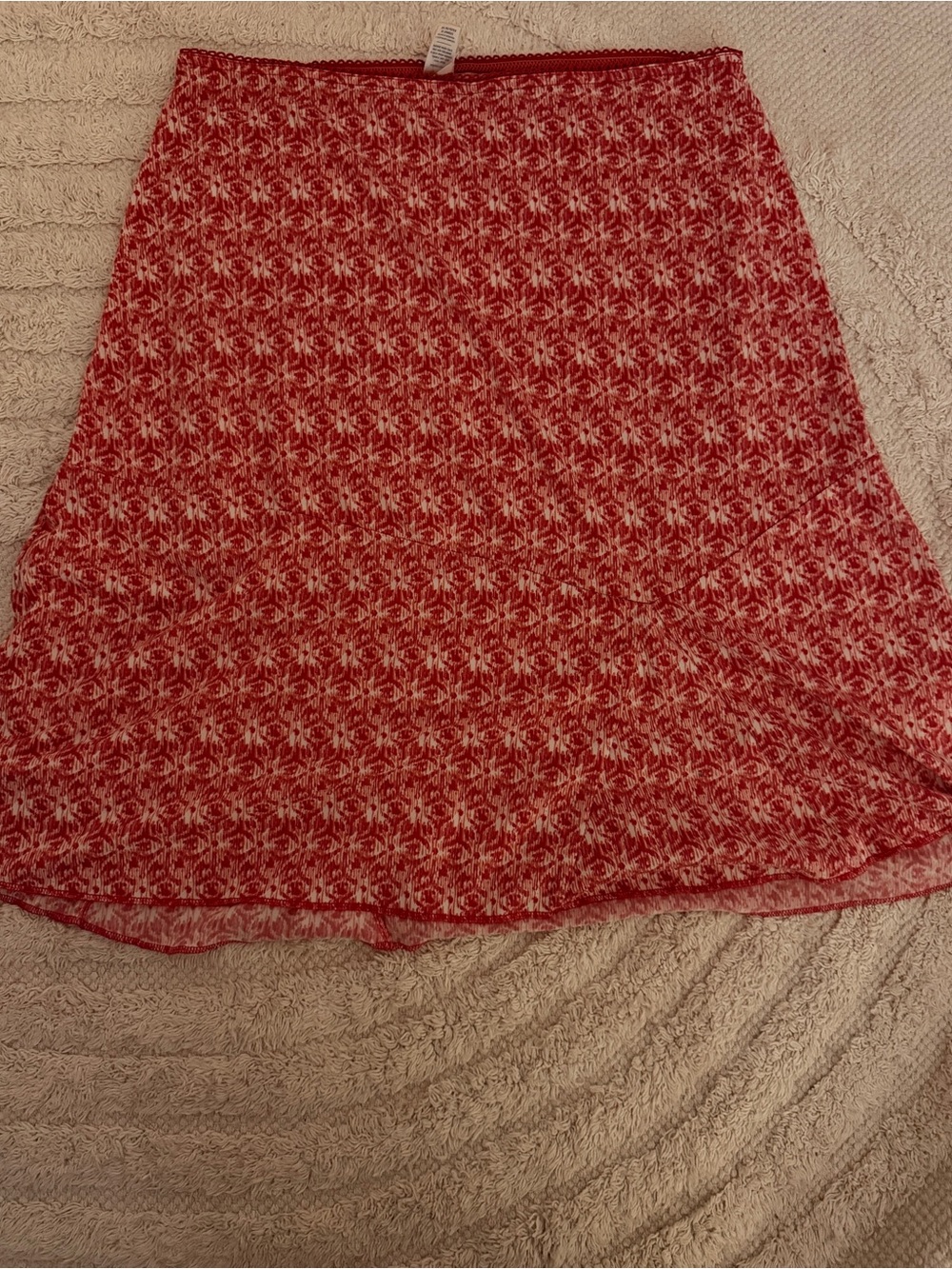 Old Navy Red Floral A-Line Skirt